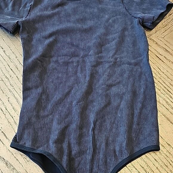 Charcoal ribbed bodysuit size S/M - Picture 2 of 8